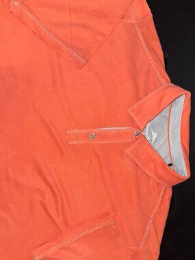 Men's Tommy Bahama Polo Shirt Orange Size XL